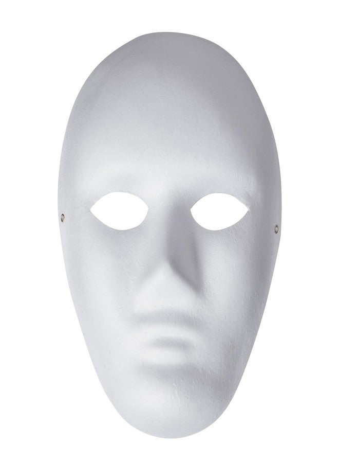 Liatunou 4 Pcs DIY White Paper Mache Mask, Paintable Masquerade Mask, Cosplay Costume Prop Halloween Mardi Gras Party Full Face Men Masks - Image 4